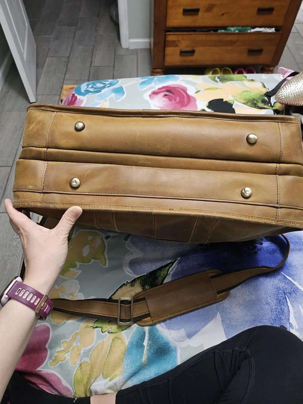 Western leather goods​ beast of burden – western large leather briefcase